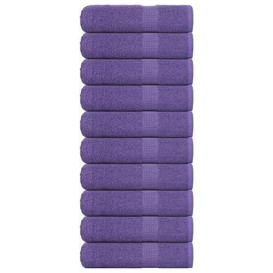 Serviettes de douche 10 pcs frogn violet 70x140cm 100% coton