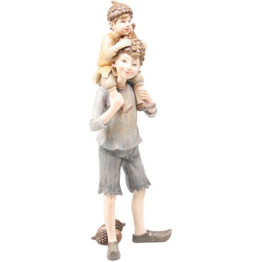 Figurine fée en résine duo sur épaules