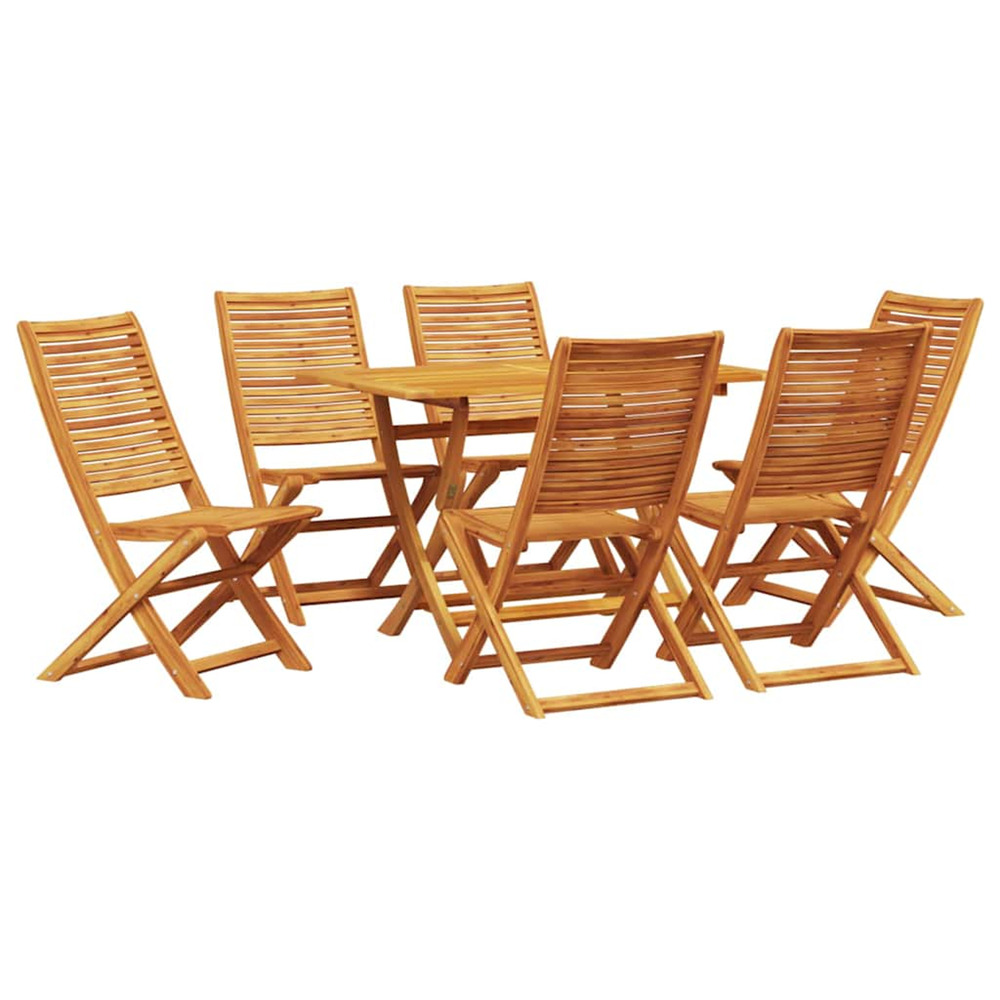 Ensemble de salle à manger pour jardin 7 pcs marron