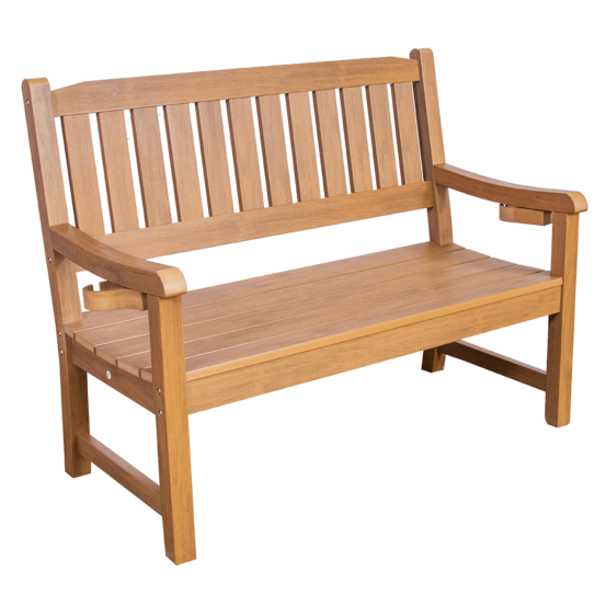 Banc de jardin sens-line montreal - 131 cm - plastique hips - aspect bois