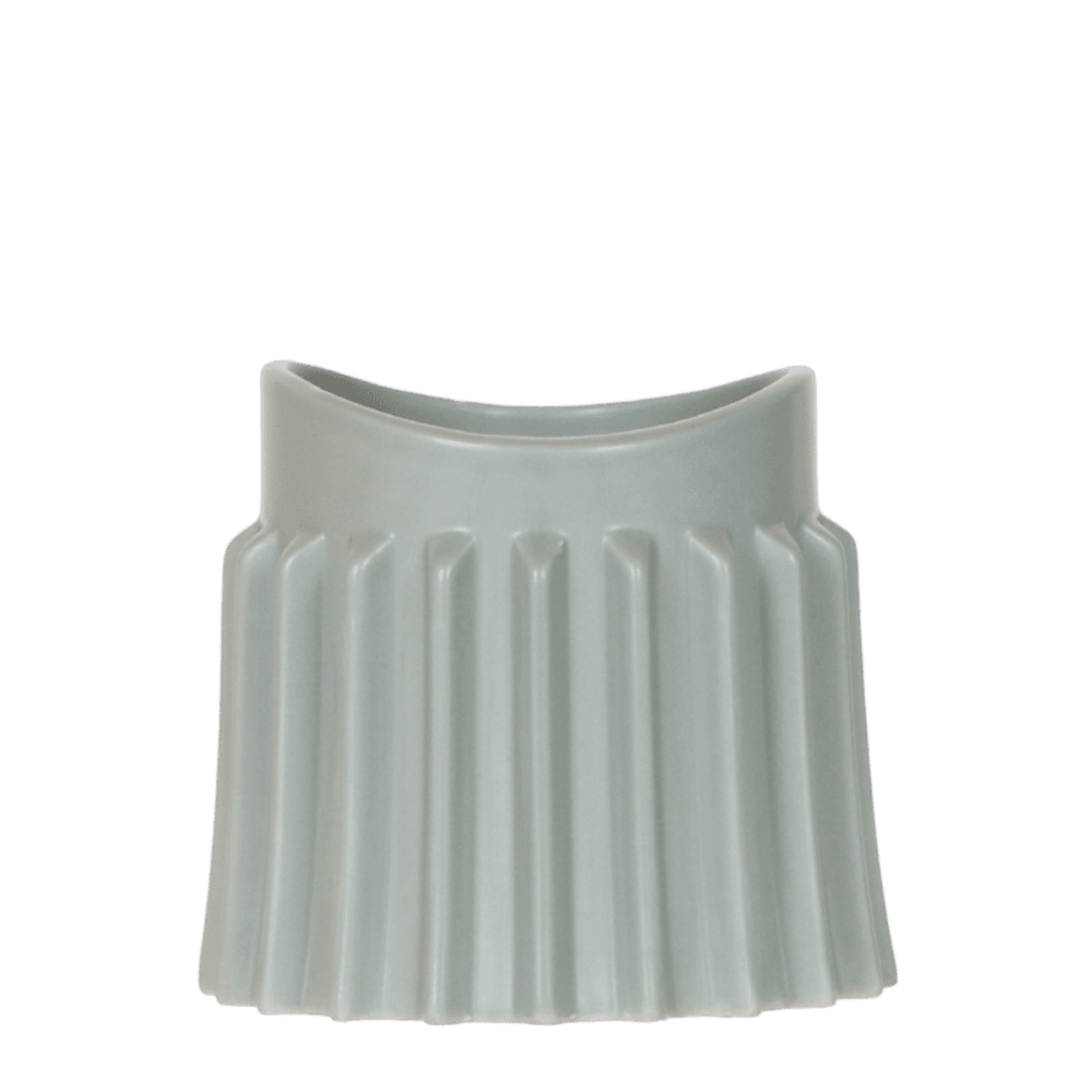 Cache-pot raw vert grisé - ø9 cm x h11,5 cm