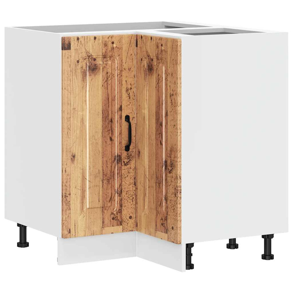 Armoire d'angle de cuisine kalmar vieux bois bois d'ingénierie