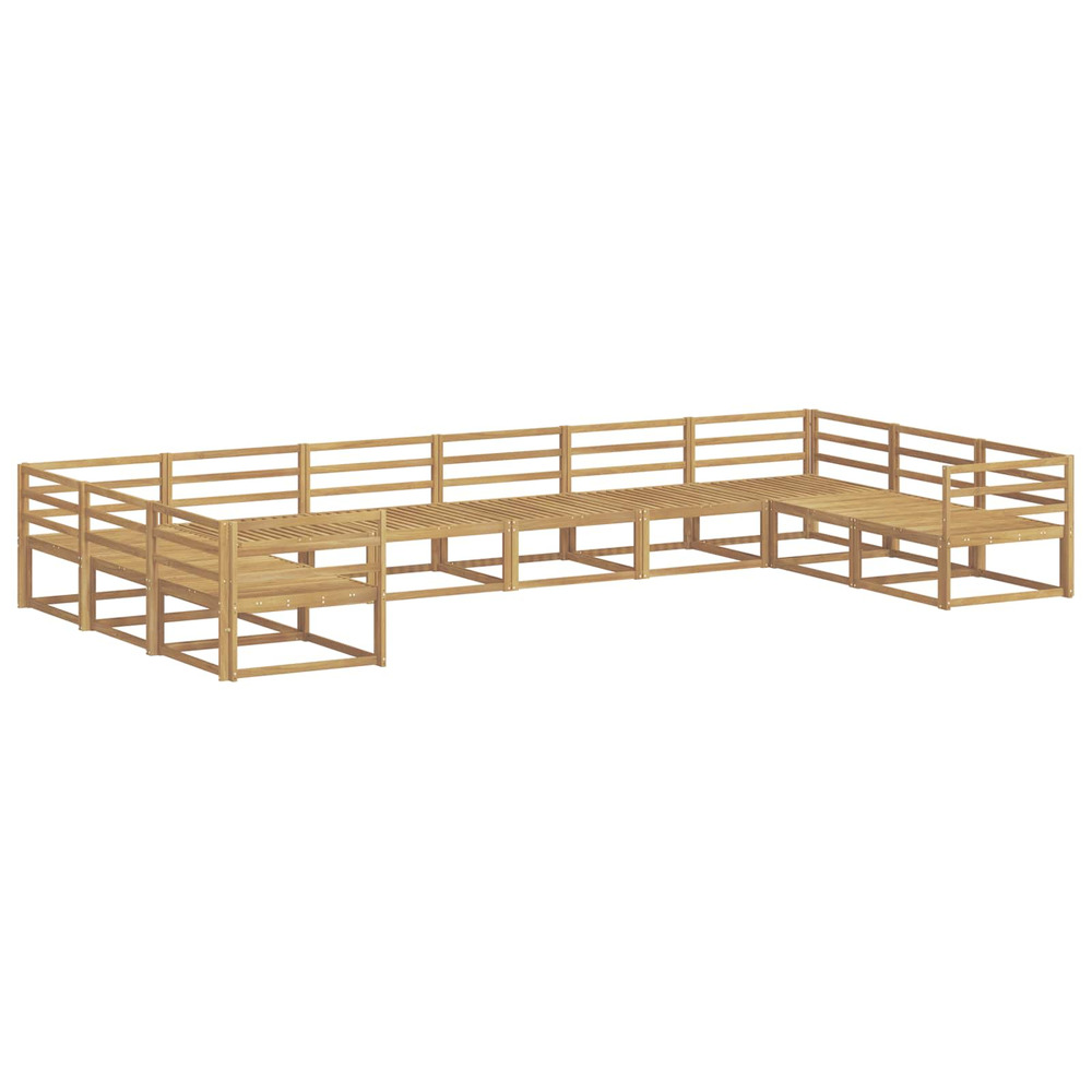 Ensemble de canapés d'extérieur 10 pcs blanc