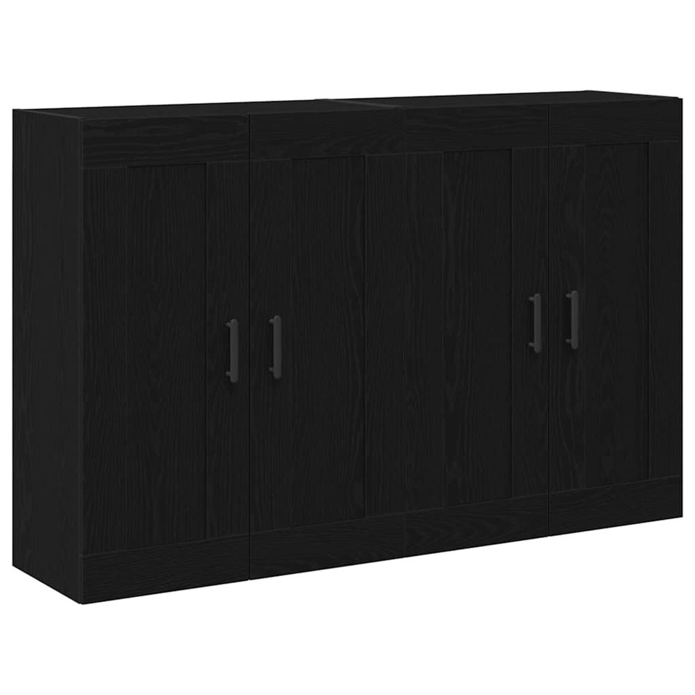 Meuble mural 2 pc chêne noir 69,5 x 34 x 90 cm