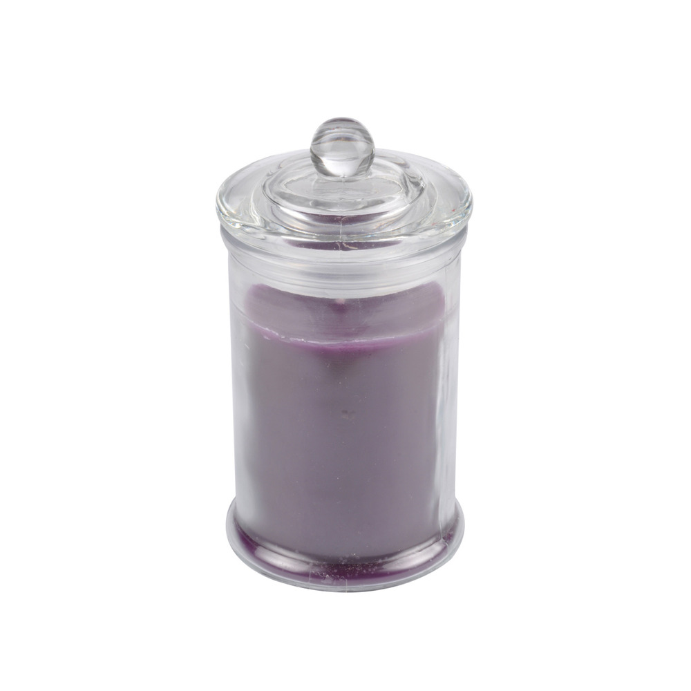 Bougie bocal en verre transparent figue