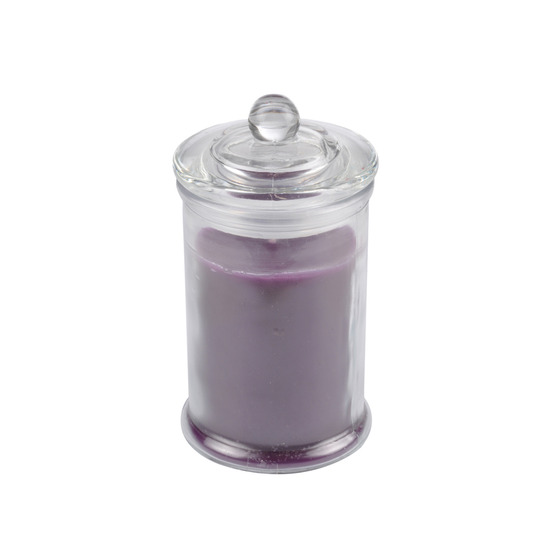Bougie bocal en verre transparent figue
