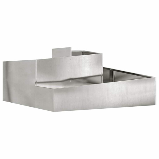 Cache-pot de jardin argent 100 x 100 x 50 cm acier inoxydable