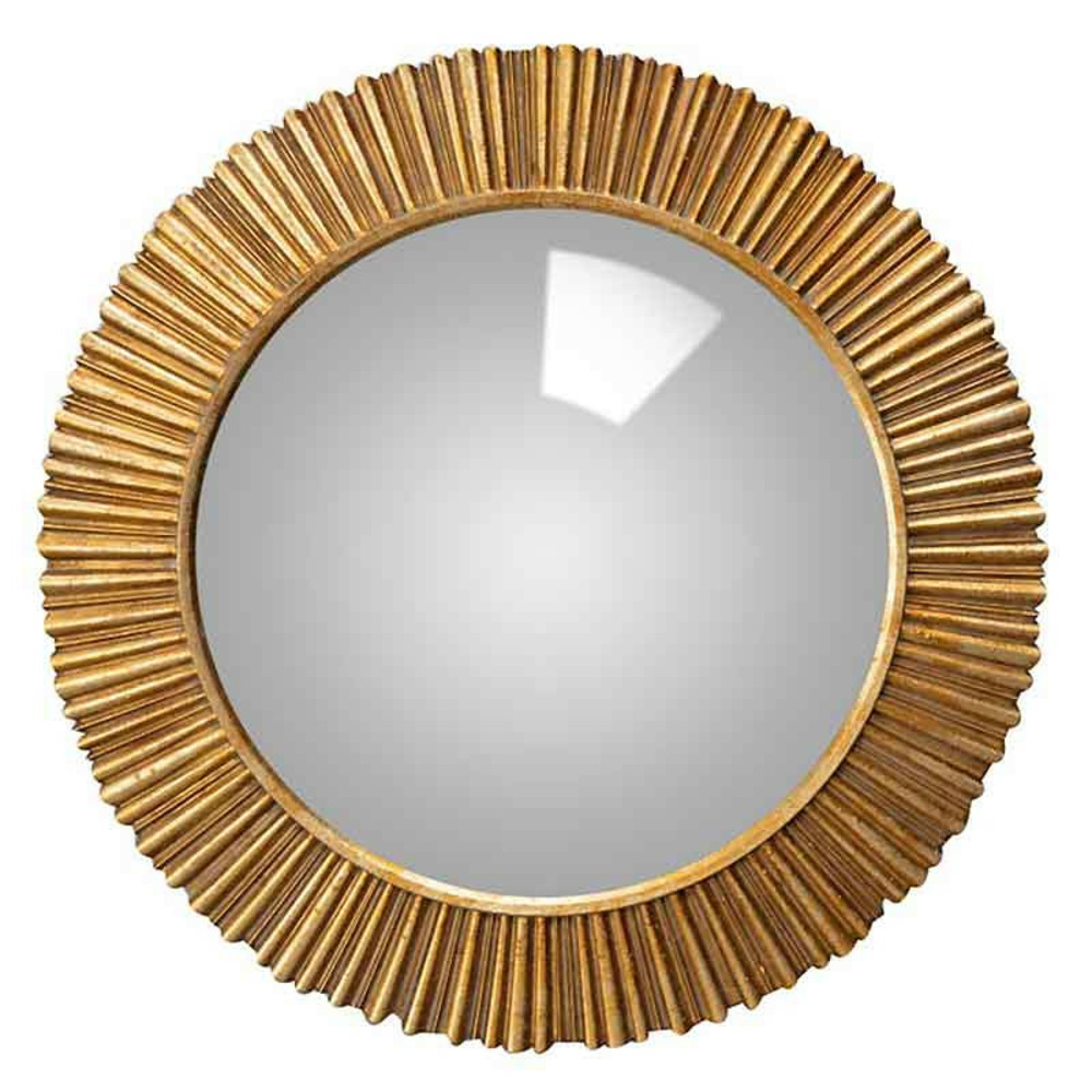 Grand miroir convexe doré sanctus 25cm