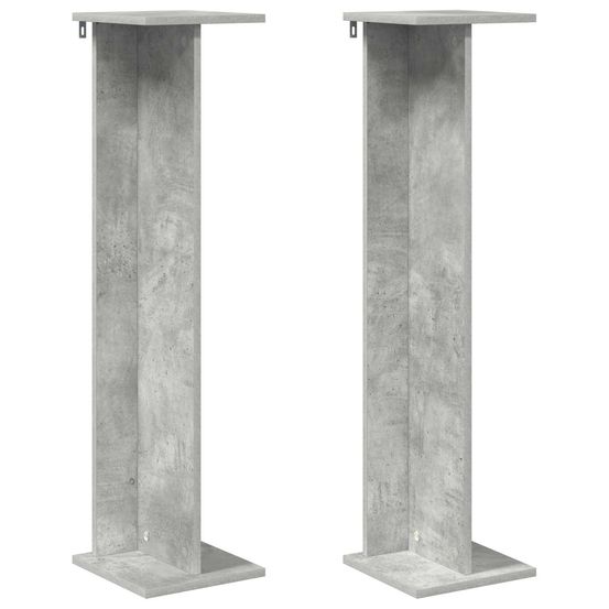 Support de plante 2 pièces gris béton 25 x 25,5 x 100,5 cm