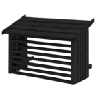 Cache climatisation 116x56x78cm - bois autoclave - lasuré noir