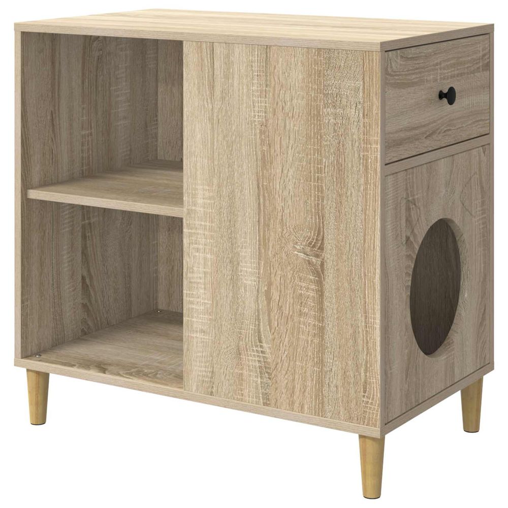 Maison pour chat chêne sonoma 72 x 42,5 x 70 cm