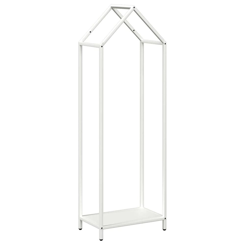 Portant de bois chauffage blanc 40x25x120 cm