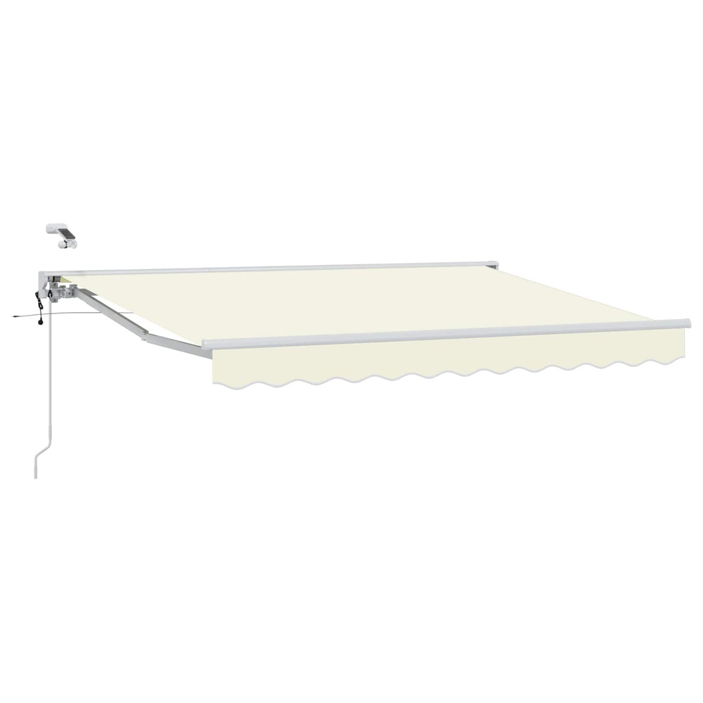 Auvent rétractable électrique crème et blanc 3,5 x 2 m