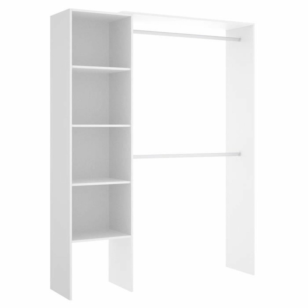 Dressing extensible à montage réversible 1 colonne et 2 penderies - mélamine blanc 139,5 x 40 x hauteur 187 cm
