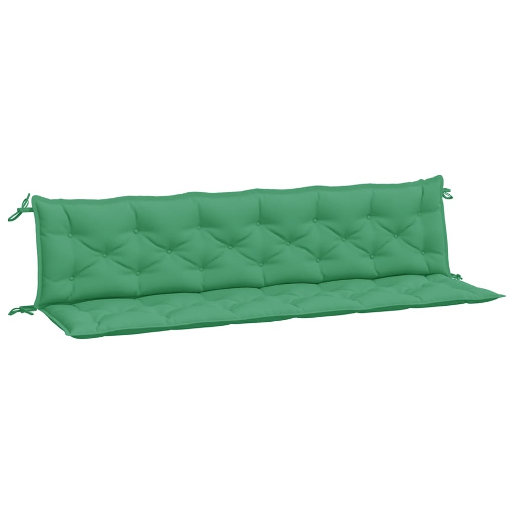 Coussins de banc de jardin 2 pcs vert 200x50x7 cm tissu oxford