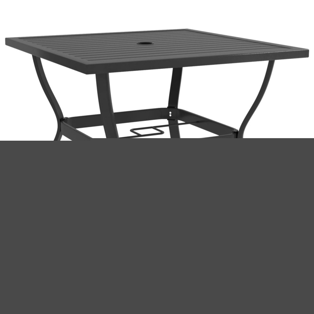 Table de jardin anthracite 81,5x81,5x72 cm acier