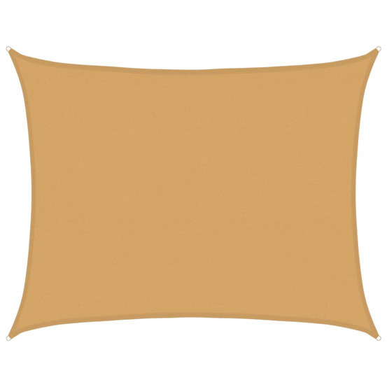 Voile d'ombrage 160 g/m² rectangulaire sable 6x7 m pehd