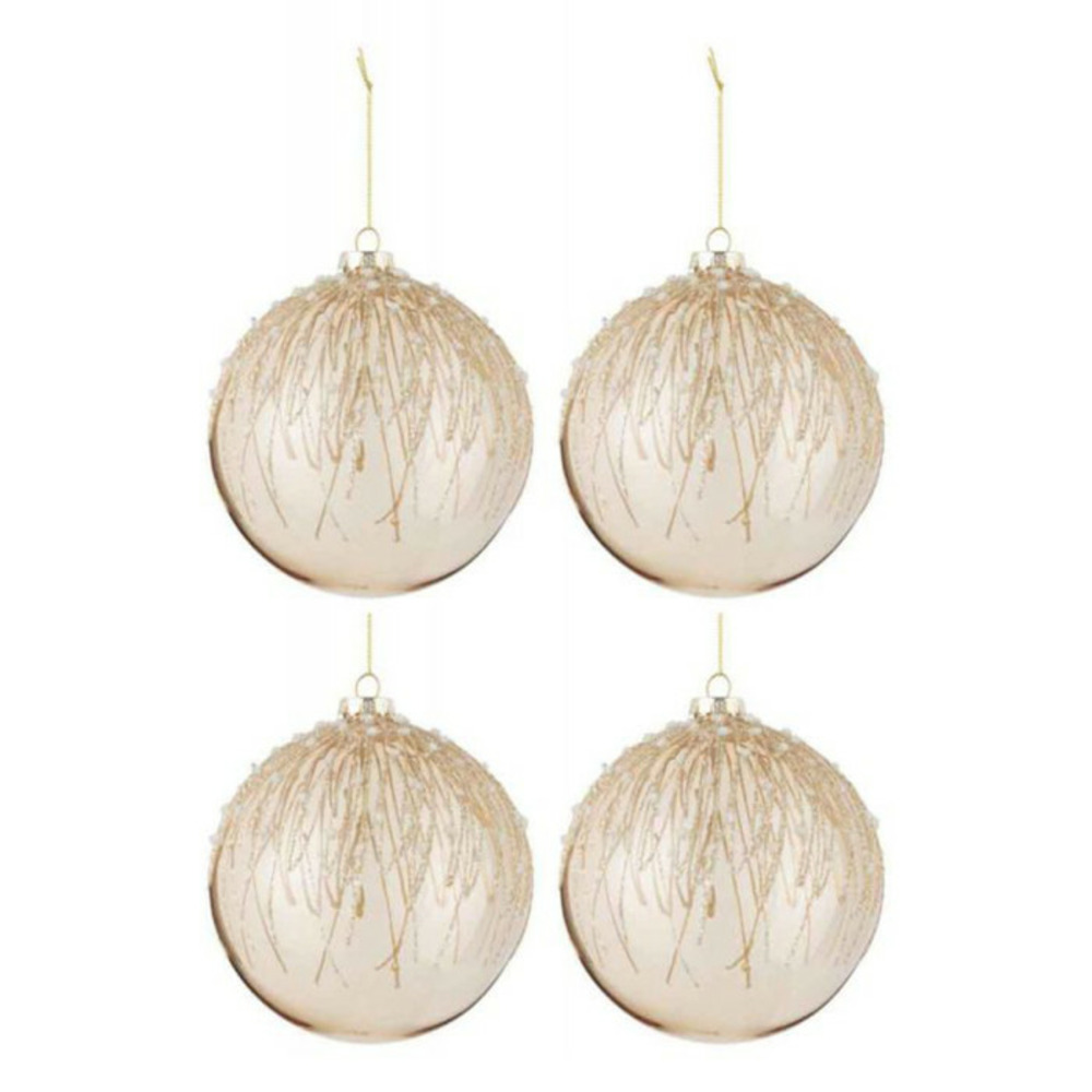 Lot de 4 boules de noël 