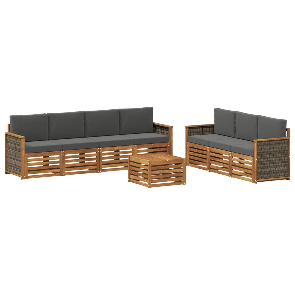 Ensembles de canapés 8 pc bois d'acacia massif