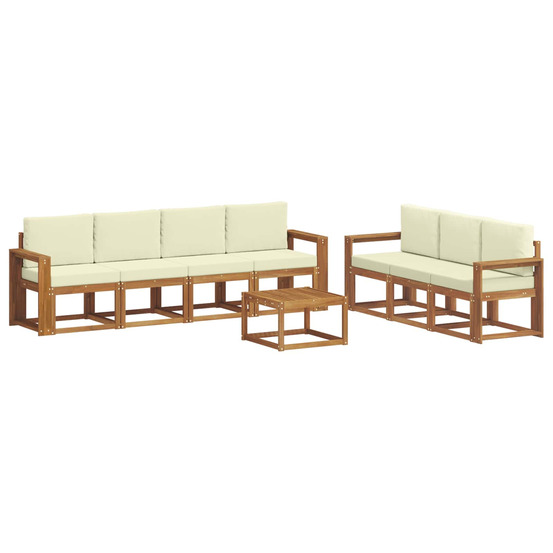 Ensemble de canapés d'extérieur 8 pcs naturel et crème