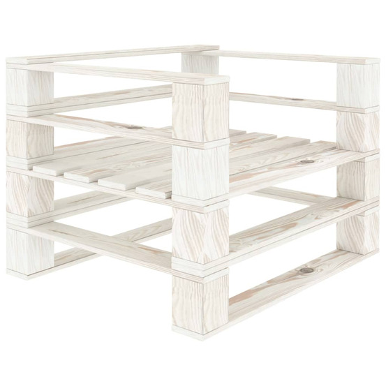 Fauteuil palette de jardin bois blanc