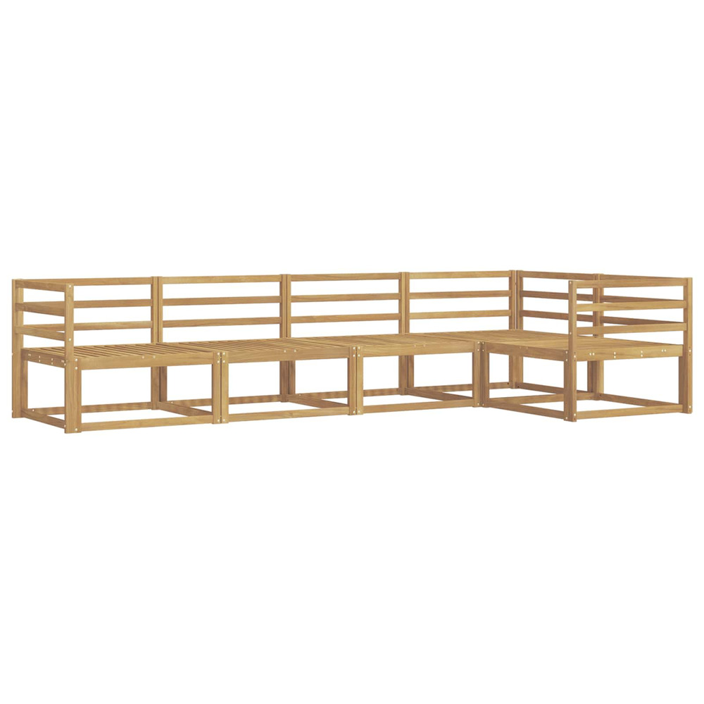 Ensemble de canapés d'extérieur 5 pcs blanc 325 x 166,5 x 73 cm