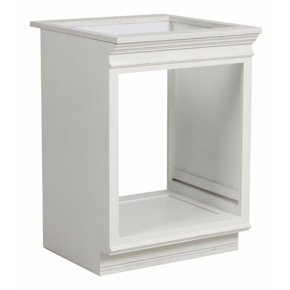 Plan de travail meuble bas four pierre blanc - harmonie interior's