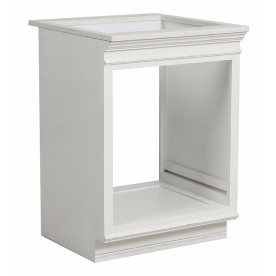 Plan de travail meuble bas four pierre blanc - harmonie interior's