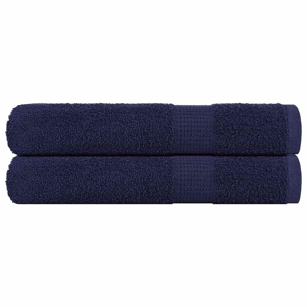 Serviettes de sauna frogn 2 pcs bleu marine 80x200 cm 360 g/m²