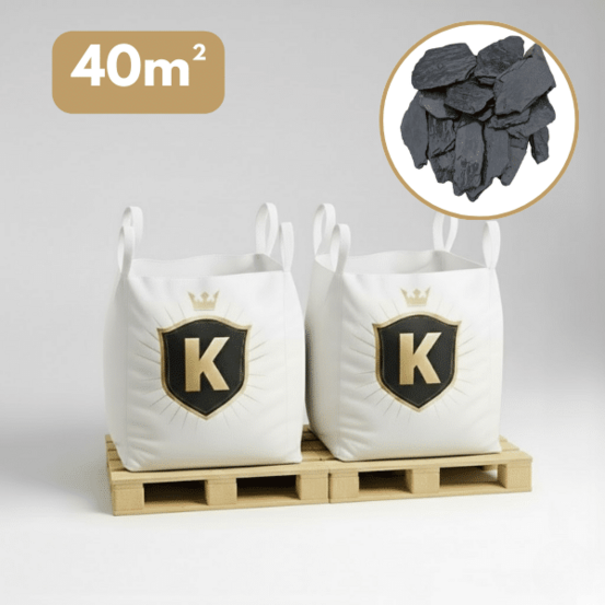 Paillette ardoise noire 30/70 mm – pack 2 big bag +/- 1 m³ – 40 m²