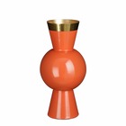 Mica decorations vase ceres - 15x15x31 cm - fer - orange