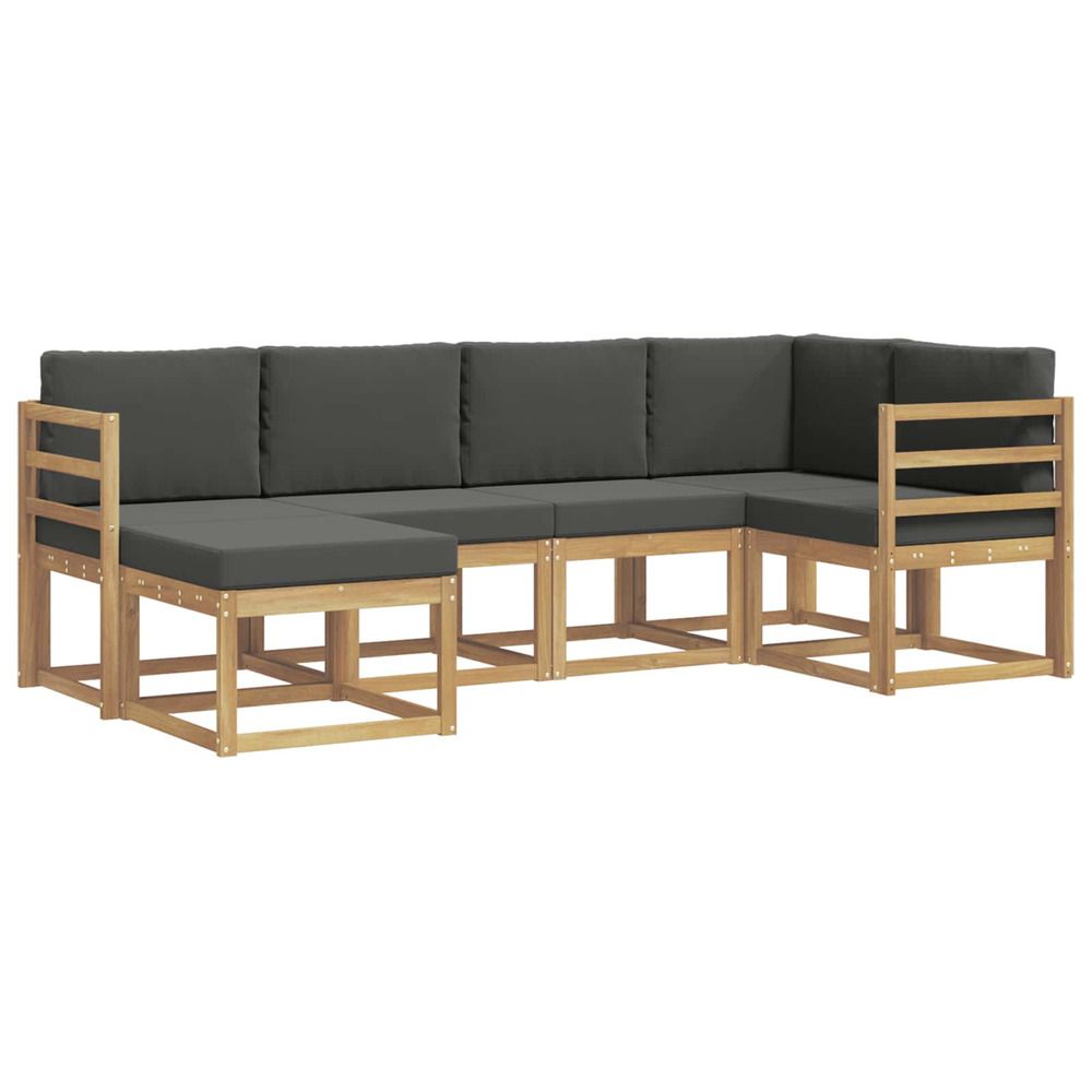 Ensemble de canapés d'extérieur 6 pc blanc et anthracite