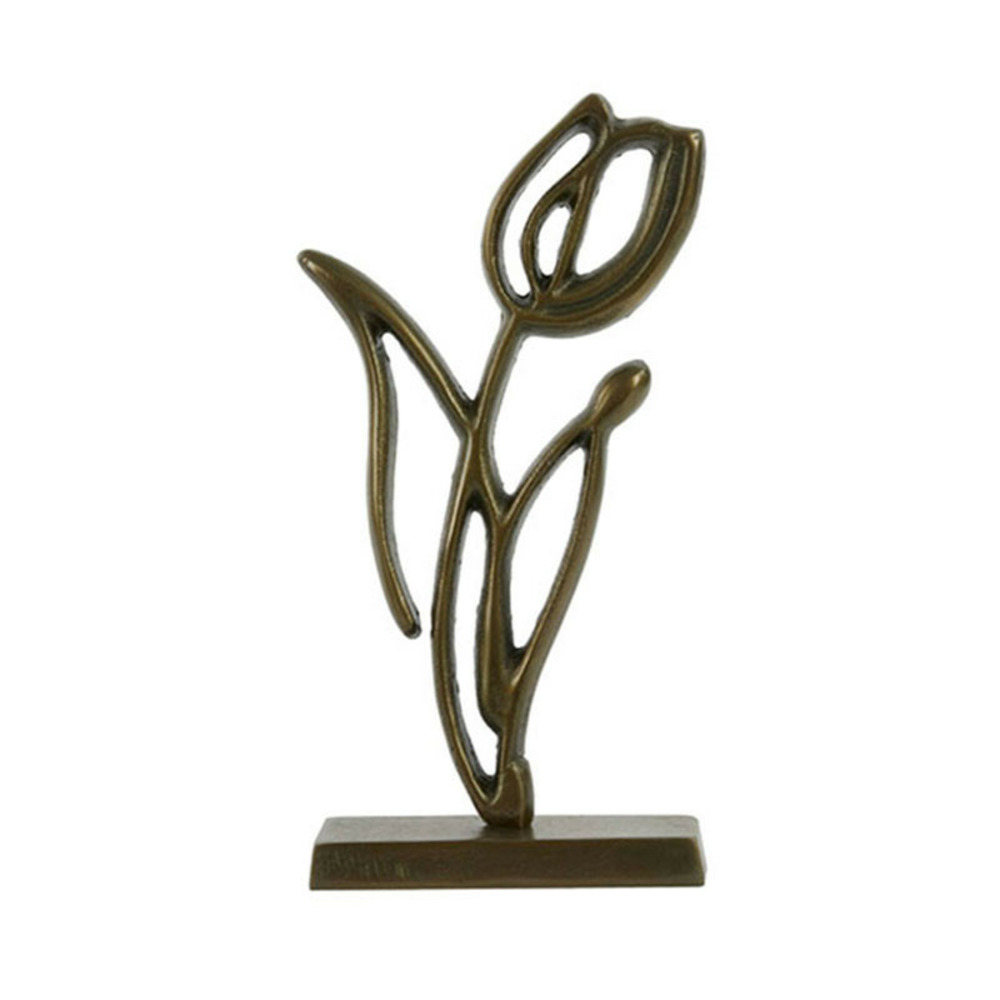 Statuette tulipanu métal bronze 17x6x35cm