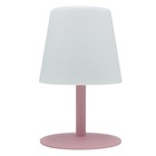 Lampe de table sans fil led standy mini candy rose acier h25cm