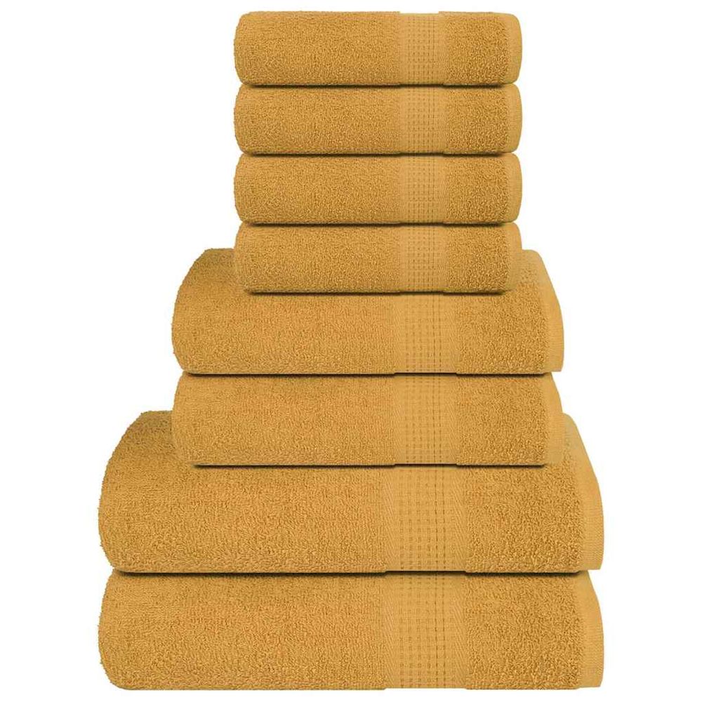 Ensemble de serviettes frogn 8 pcs doré 360 g/m²