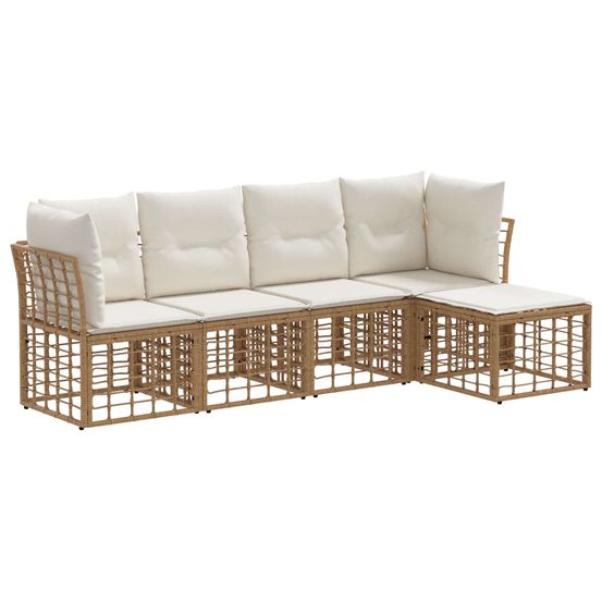 Ensemble de canapés d'extérieur naturel polyester