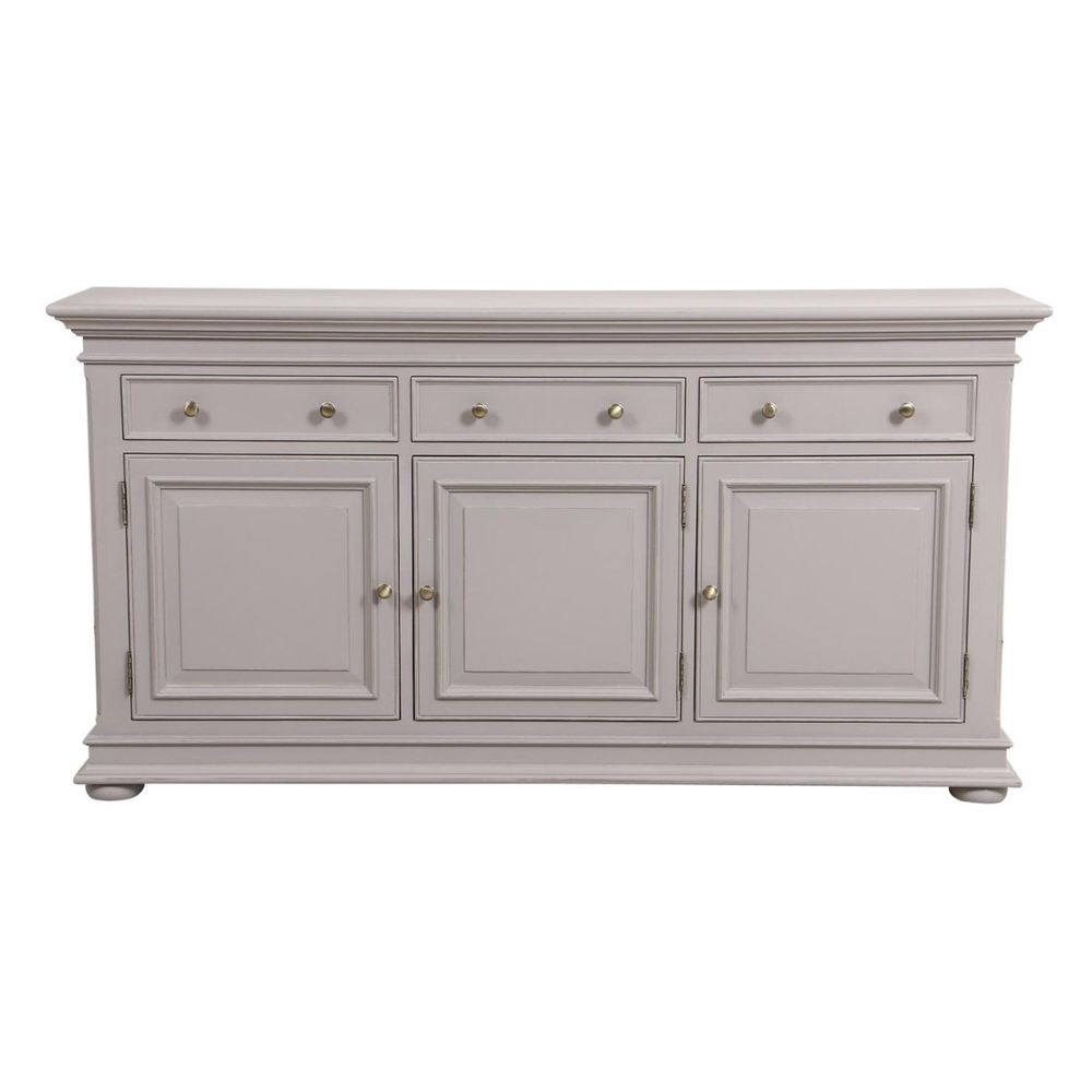 Buffet bas 3 portes bois gris - harmonie interior's