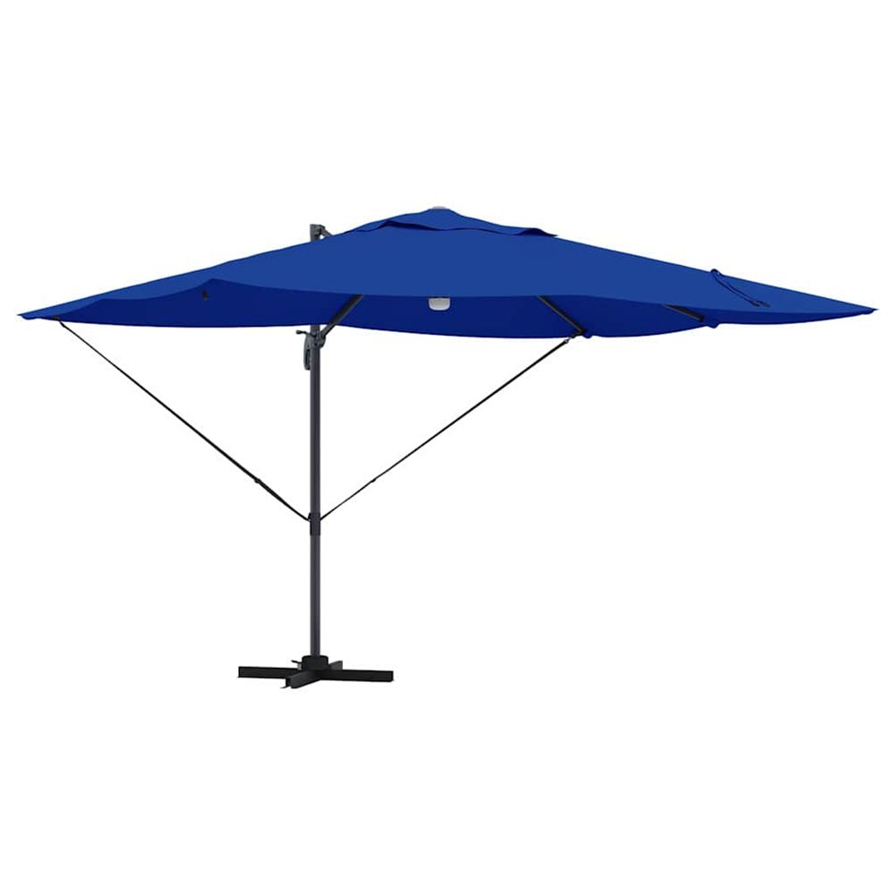 Parasol 351 x 250 x 253 cm polyester et aluminium azur