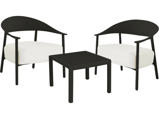 Salon de jardin en métal et plastique