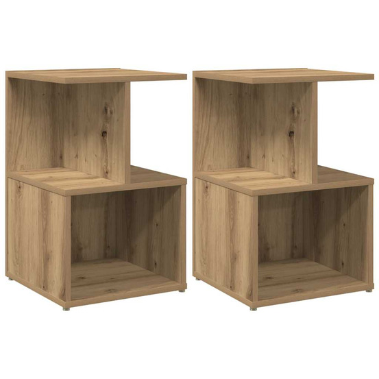 Tables de chevet 2 pcs chêne artisanal 35x35x55 cm
