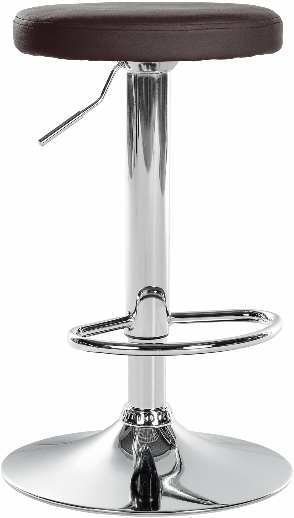 Tabouret de bar ponte simili cuir chromé