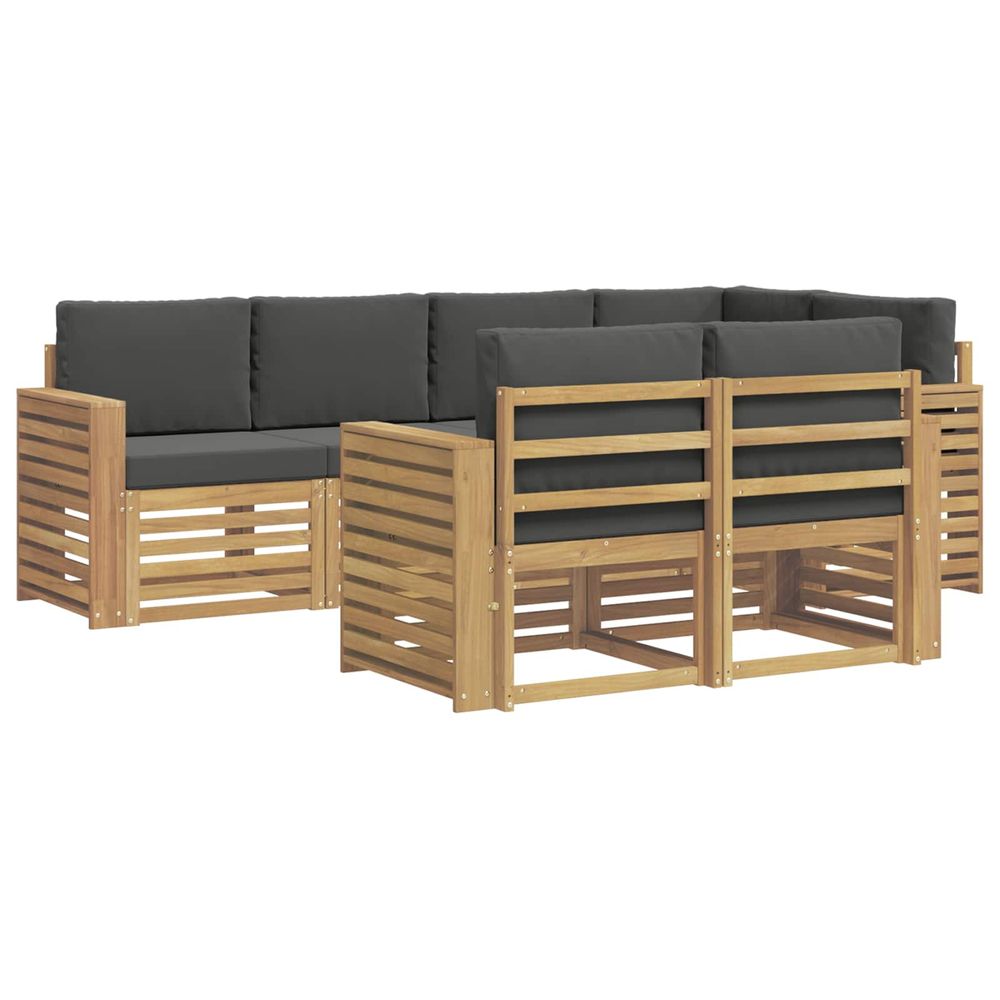 Ensemble de canapés d'extérieur 7 pc blanc et anthracite