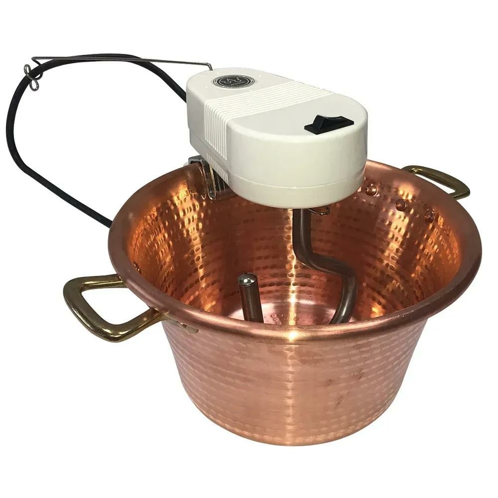 Chaudron électrique en cuivre novital 4,7 l - 4w - ø 26 cm - compatible gaz