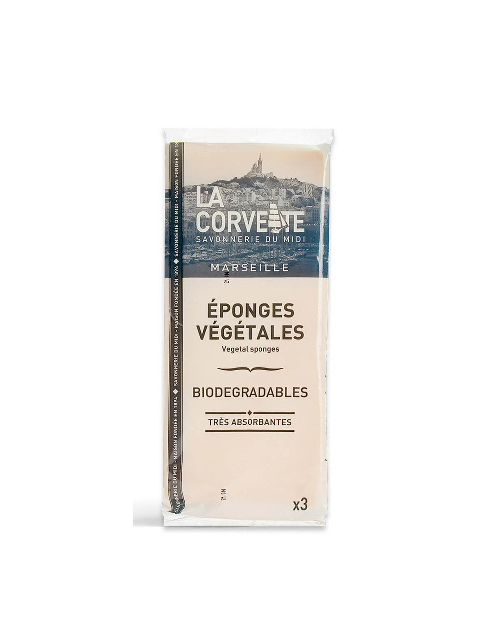 Eponges végétales lot de 3 - la corvette