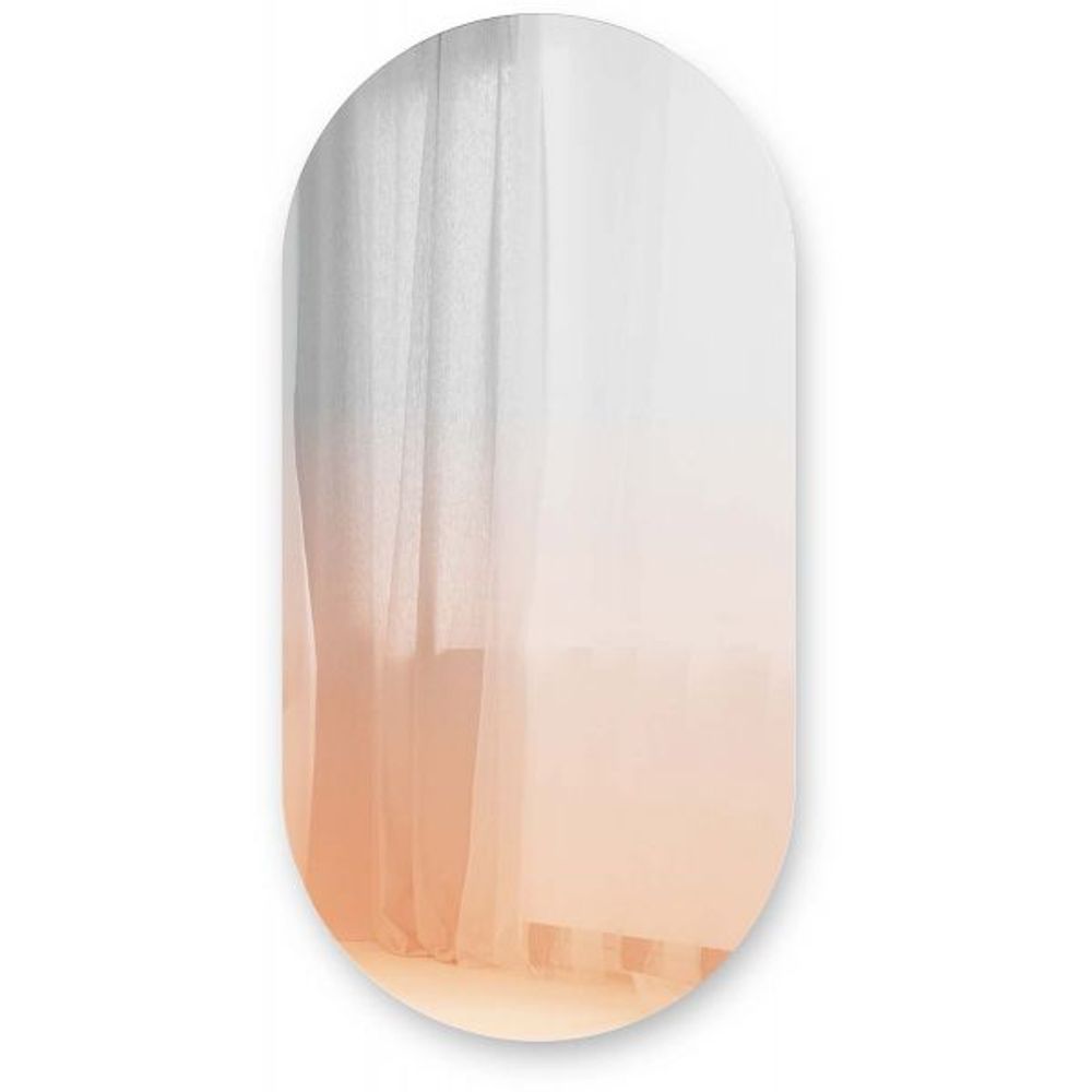 Miroir ovale effet brumeux rosé 45 x 91 cm misto