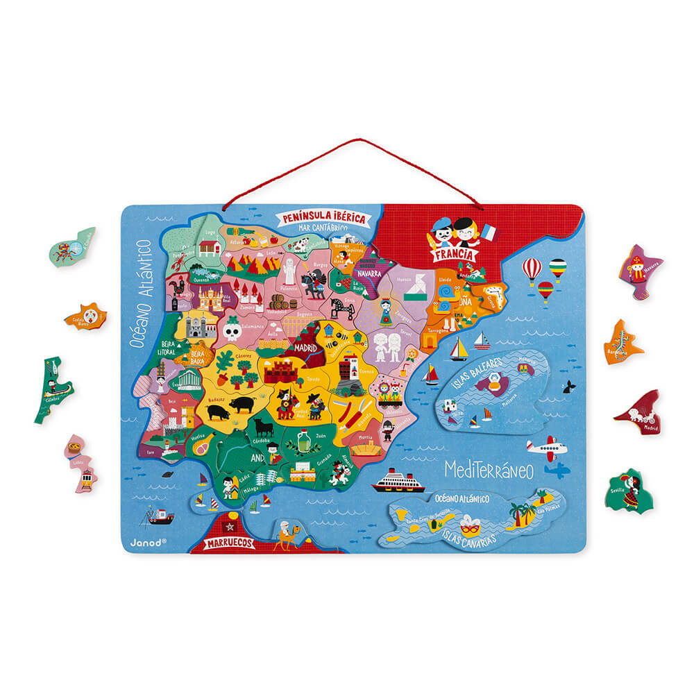 Puzzle carte péninsule ibérique magnétique