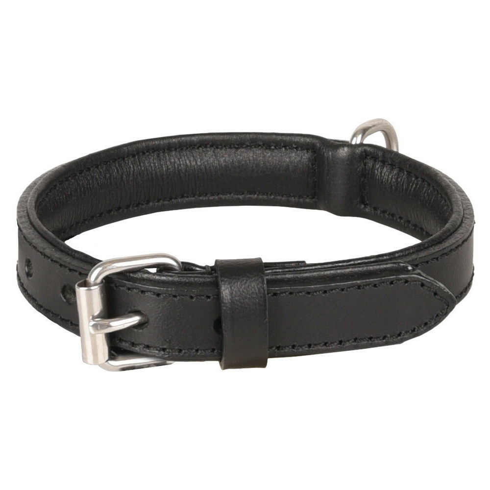 Collier cuir s 26-32 cm arizona noir pour chien.