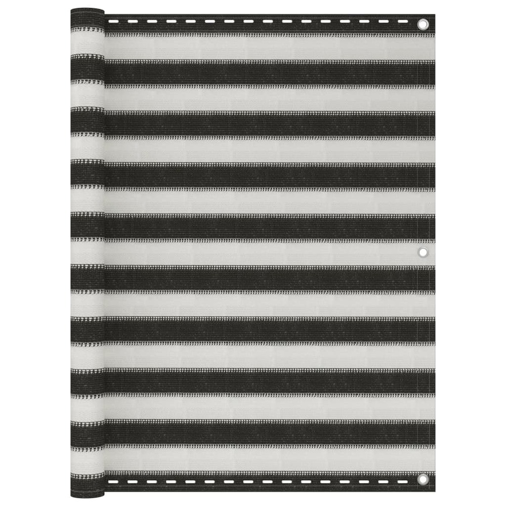 Écran de balcon pehd 120 x 500 cm anthracite et blanc