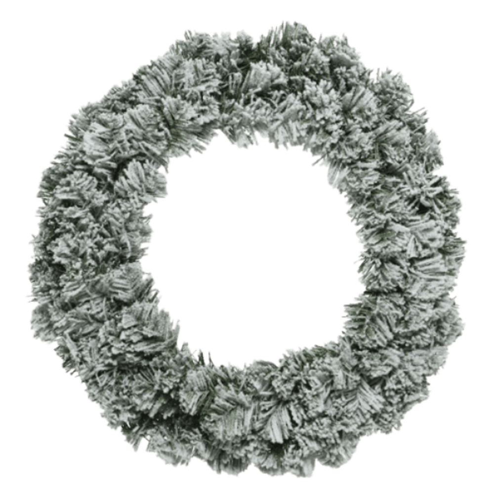 Couronne de noël artificielle effet neige - 50 cm