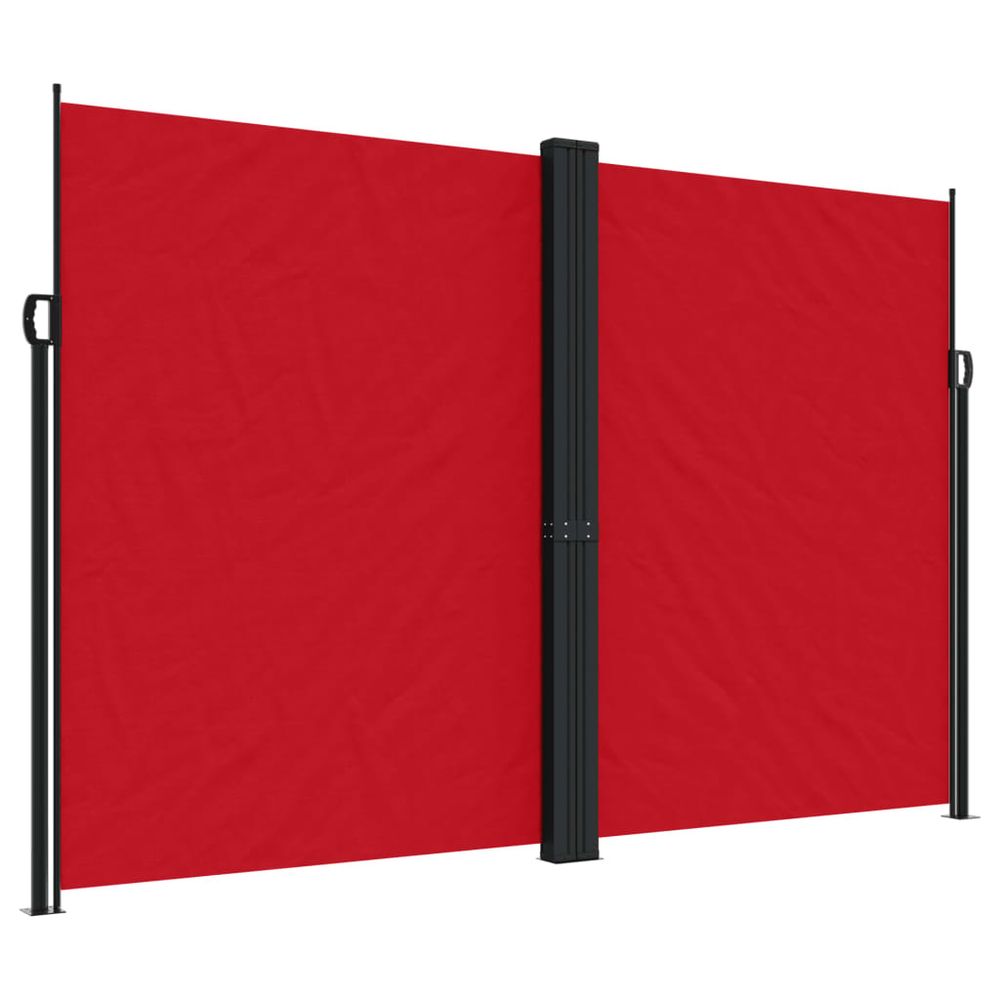 Auvent latéral rétractable rouge 220x1200 cm